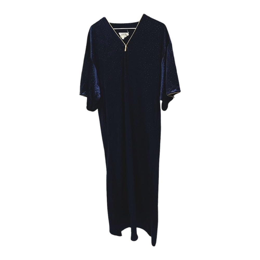 Vintage 80’s‎ Christian Dior Loungewear Velvet Long Pajamas Size Medium